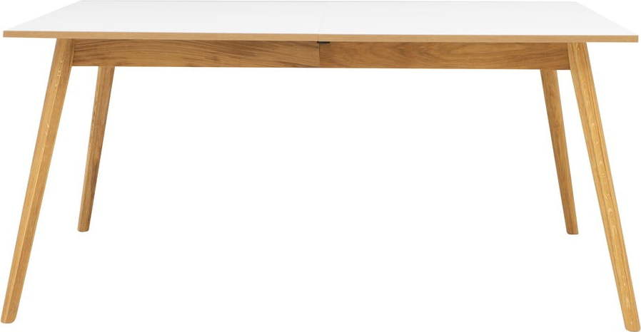 Bílý rozkládací jídelní stůl v dubovém dekoru Tenzo Dot