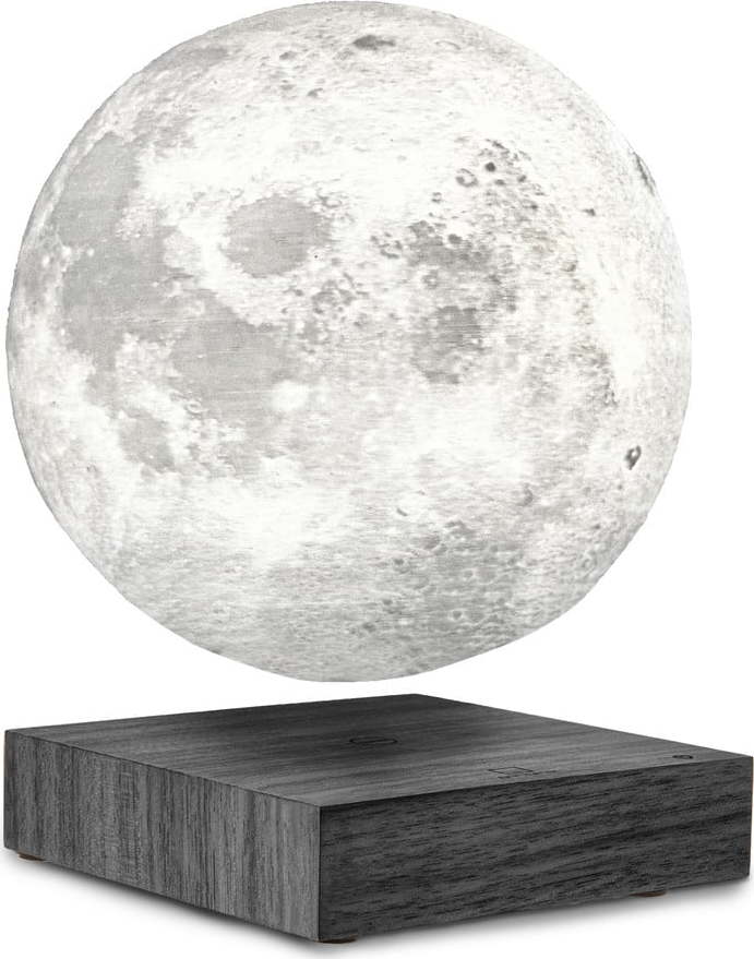 Černá stolní levitující lampa ve tvaru Měsíce Gingko Moon Gingko