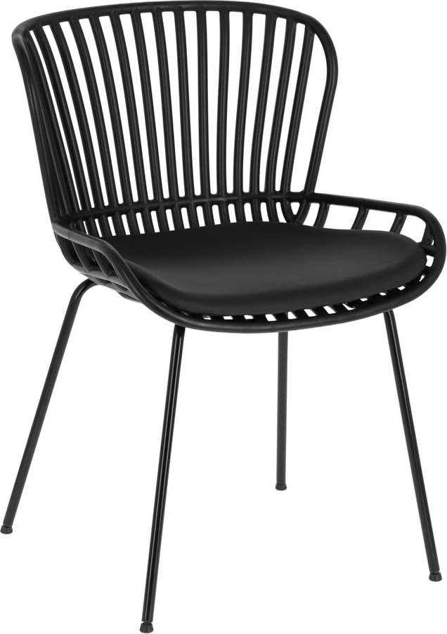 Černá zahradní židle s ocelovou konstrukcí Kave Home Surpik Kave Home