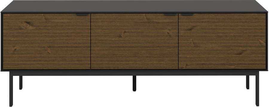 Černý TV stolek v dekoru borovice 150x54 cm Soma - Tvilum Tvilum