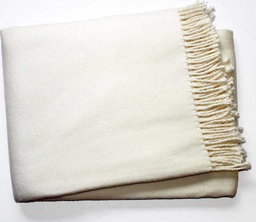 Krémový pléd s podílem bavlny Euromant Basics
