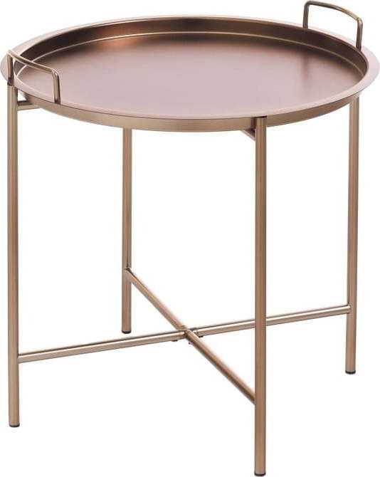 Odkládací stolek v měděné barvě s odnímatelným podnosem Tomasucci Vagna
