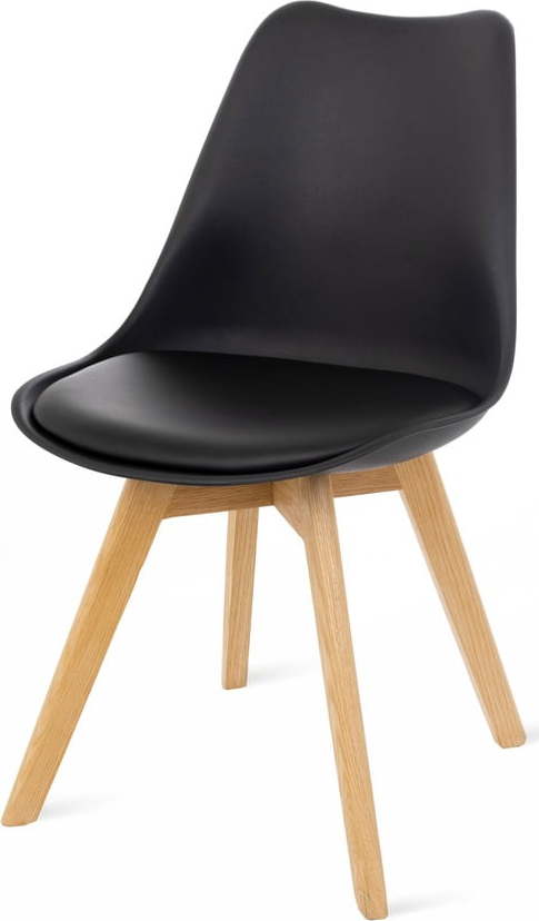 Sada 2 černých židlí s bukovými nohami Bonami Essentials Retro Bonami Essentials