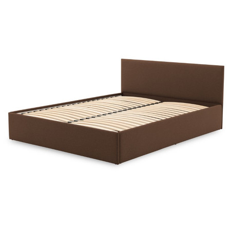 Čalouněná postel LEON bez matrace rozměr 160x200 cm Hnědá SG-nábytek