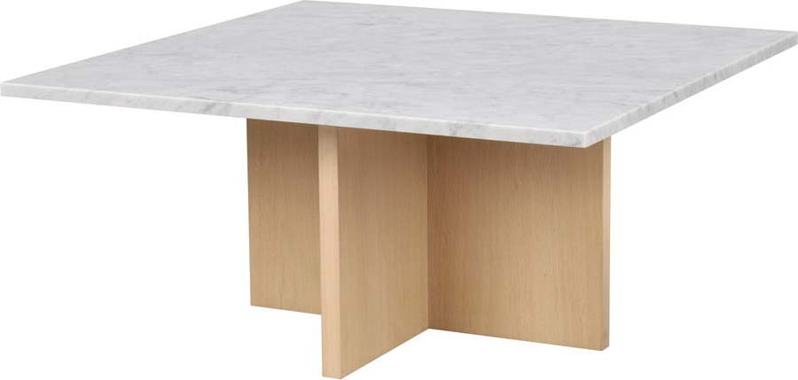Bílý mramorový konferenční stolek 90x90 cm Brooksville - Rowico Rowico