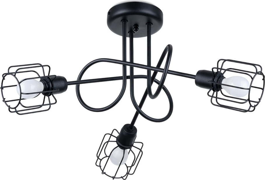 Černé stropní svítidlo ø 10 cm Salom – Nice Lamps Nice Lamps