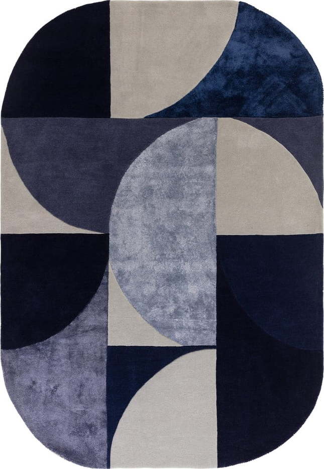 Tmavě modrý vlněný koberec 160x230 cm Indigo – Asiatic Carpets Asiatic Carpets