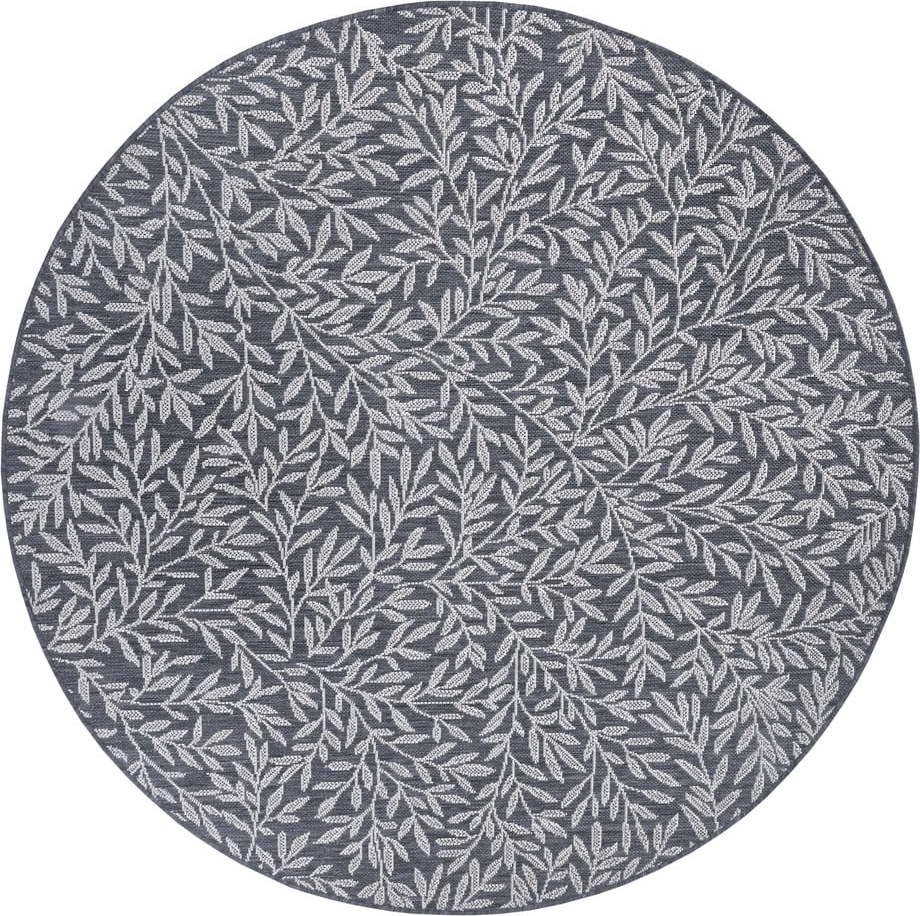 Antracitový kulatý koberec ø 120 cm Twig – Hanse Home Hanse Home