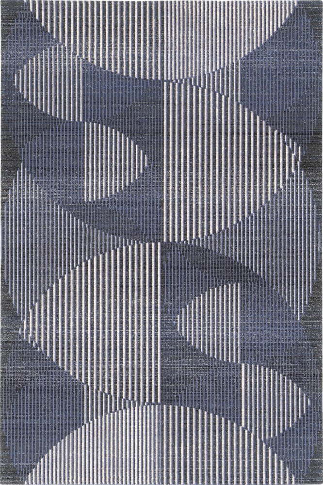 Tmavě modrý vlněný koberec 133x180 cm Shades – Agnella Agnella