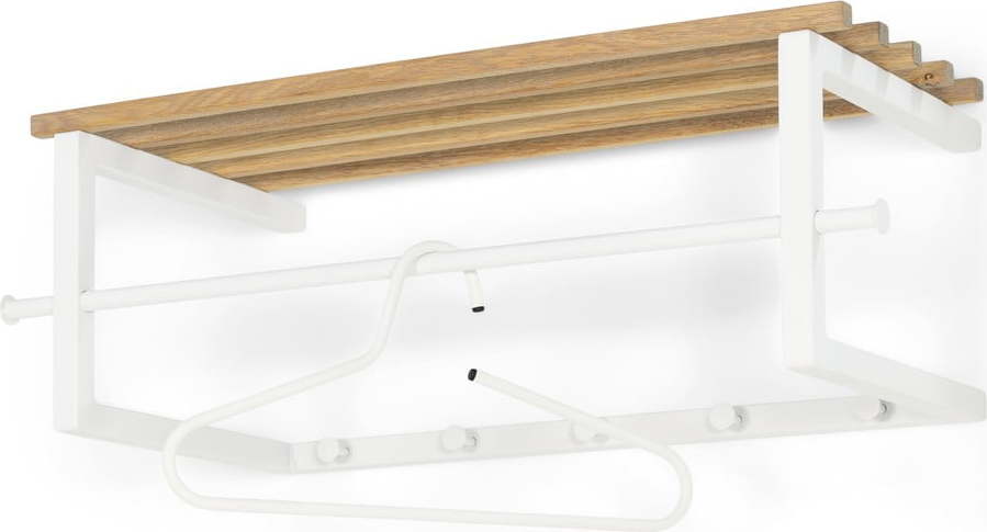 Bílý kovový nástěnný věšák s poličkou Marco – Spinder Design Spinder Design