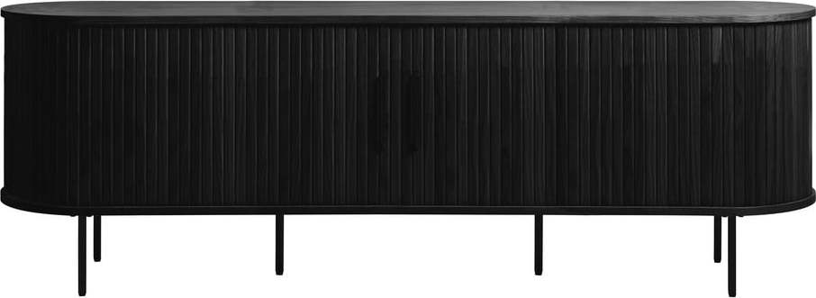 Černý TV stolek v dekoru dubu 56x180 cm Nola – Unique Furniture Unique Furniture