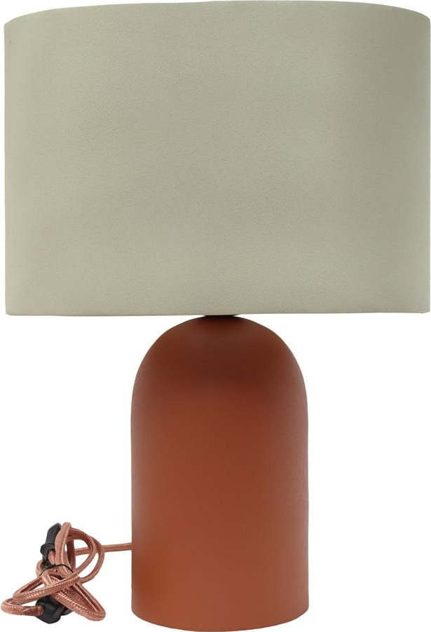 Hnědo-béžová stolní lampa (výška 41