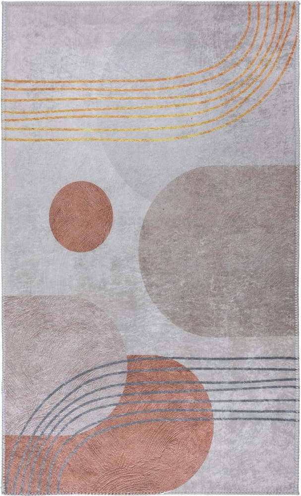 Pratelný koberec v oranžovo-krémové barvě 50x80 cm – Vitaus Vitaus
