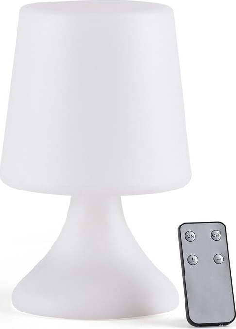 Bílá LED stolní lampa na dálkové ovládání (výška 25