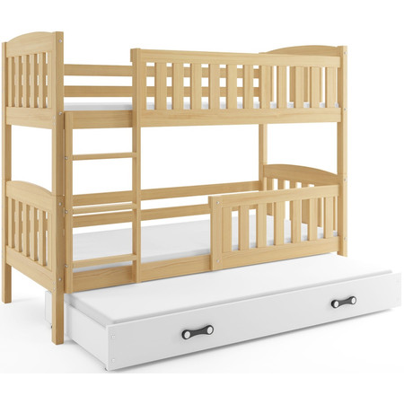 Dětská patrová postel KUBUS s výsuvnou postelí 90x200 cm - borovice Ružové BMS