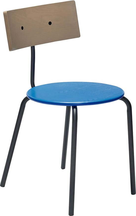 Jídelní židle v modré a přírodní barvě v sadě 4 ks Koi – Hübsch Hübsch