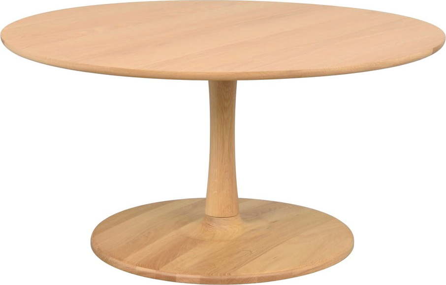 Kulatý konferenční stolek v dekoru dubu v přírodní barvě 90x90 cm Hobart – Rowico Rowico