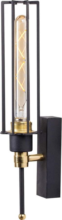 Nástěnné svítidlo v černé a zlaté barvě ø 8 cm Fellini – Opviq lights Opviq lights