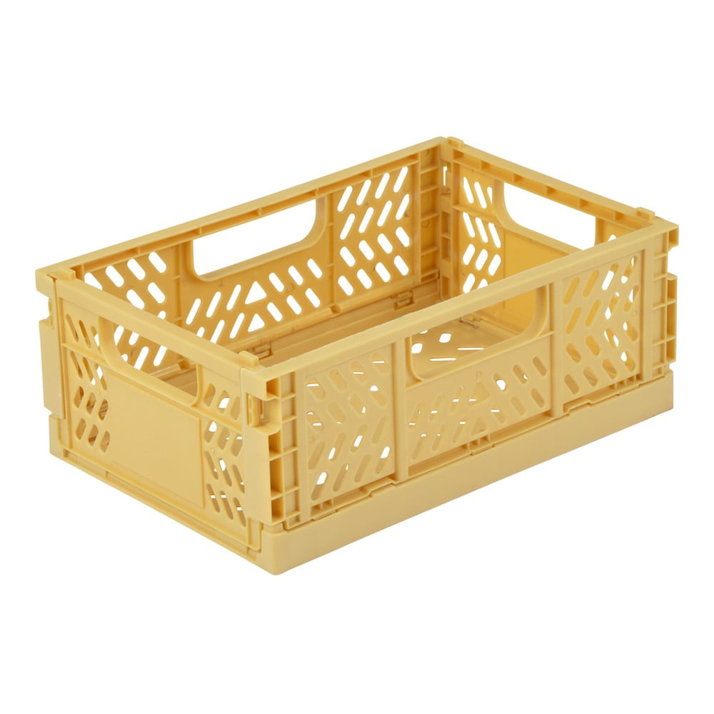 Okrově žlutý plastový úložný box 21x14.5x8 cm – Homéa Homea