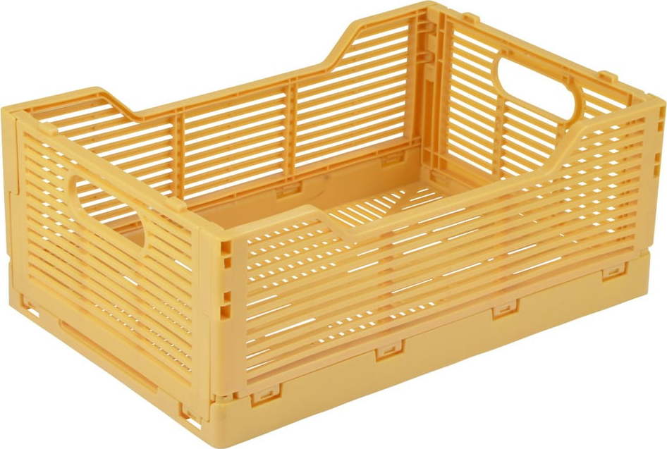 Okrově žlutý plastový úložný box 40x30x17 cm – Homéa Homea