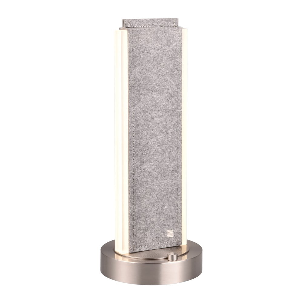 Šedá LED stolní lampa s hlasovým ovládáním/s ovládáním pomocí mobilní aplikace s textilním stínidlem (výška 51 cm) Cicara – CINQUE CINQUE