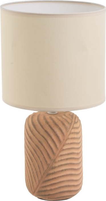 Stolní lampa v krémovo-cihlové barvě s textilním stínidlem (výška 39 cm) – Casa Selección Casa Selección