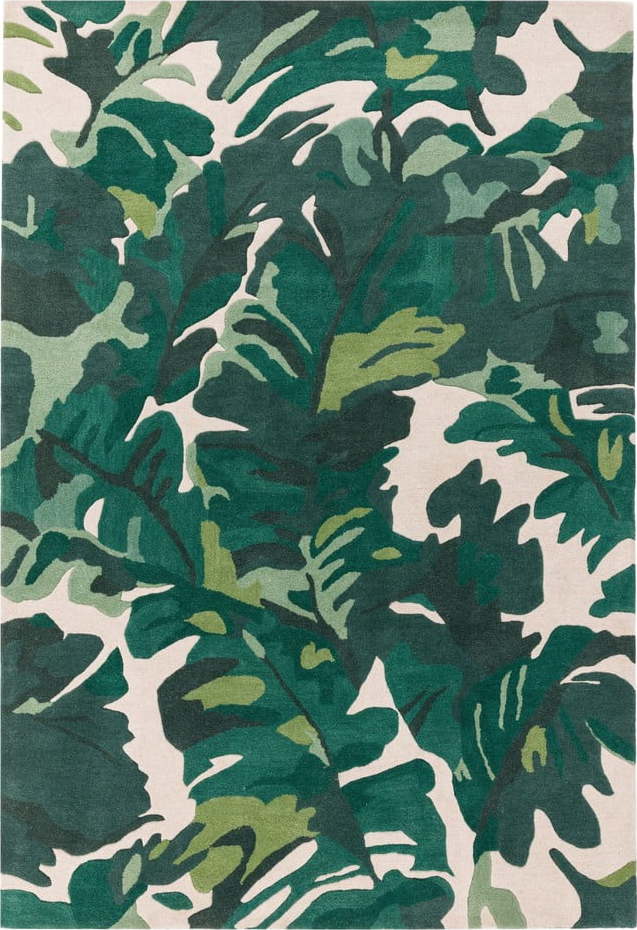 Tmavě zelený ručně tkaný vlněný koberec 200x300 cm Matrix – Asiatic Carpets Asiatic Carpets