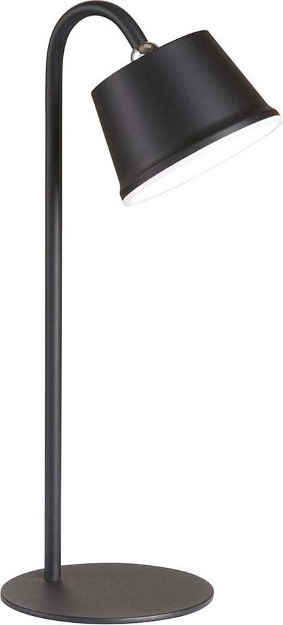 Černá LED stolní lampa s kovovým stínidlem (výška 34 cm) Voet – Fischer & Honsel Fischer & Honsel