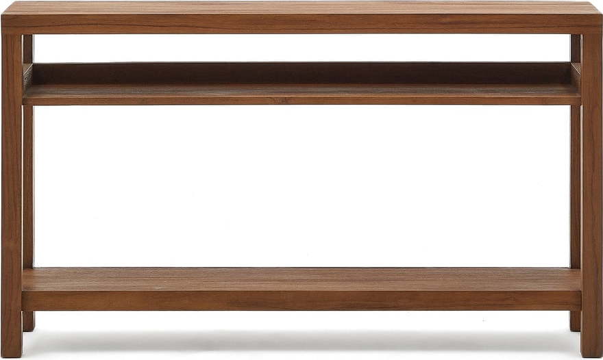 Konzolový stolek z teakového dřeva v přírodní barvě 35x140 cm Sashi – Kave Home Kave Home