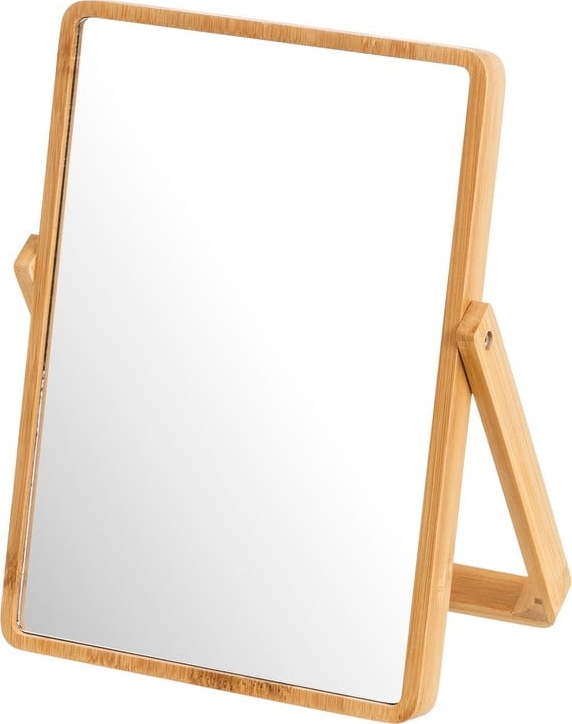 Kosmetické zrcadlo s bambusovým rámem 20x27 cm – Casa Selección Casa Selección
