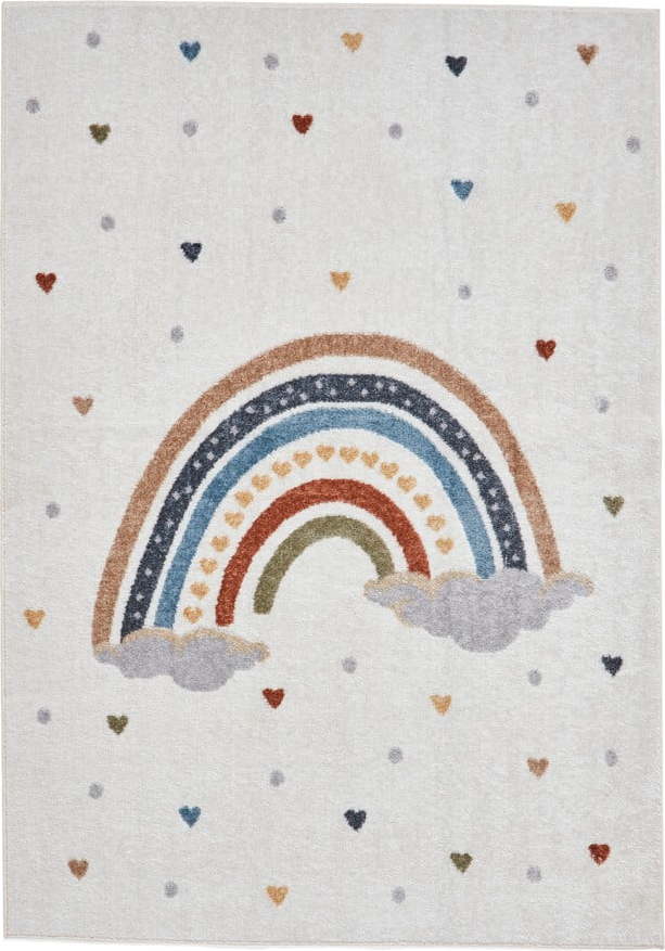 Krémový dětský koberec 80x150 cm Vida Rainbow – Think Rugs Think Rugs