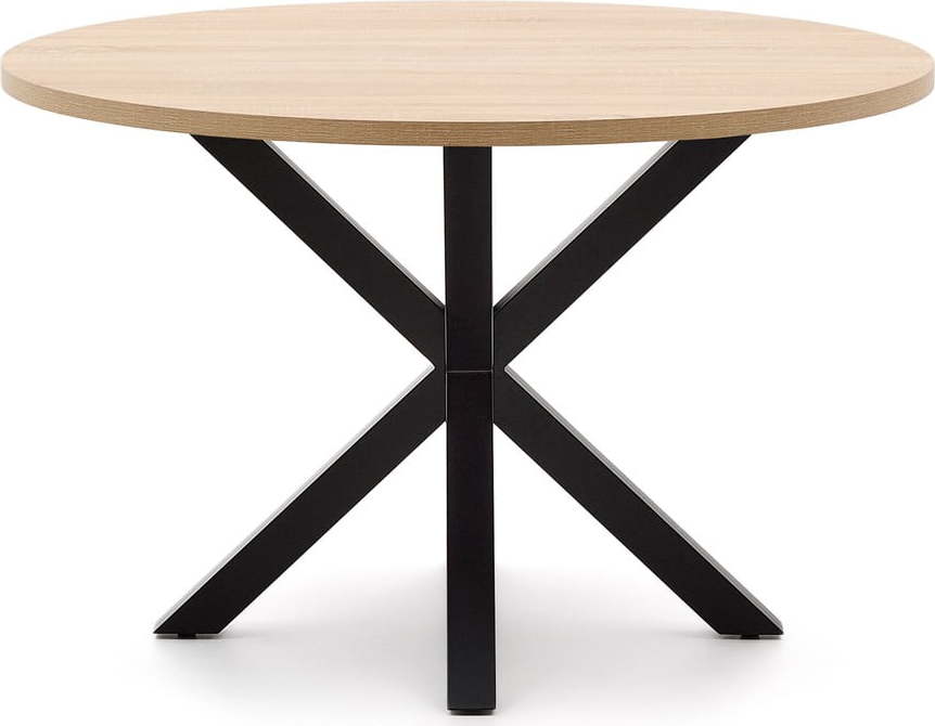 Kulatý jídelní stůl v černo-přírodní barvě ø 120 cm Argo – Kave Home Kave Home