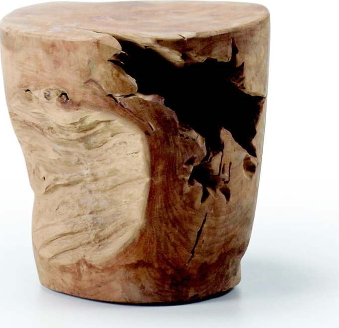 Kulatý odkládací stolek z teakového dřeva ø 35 cm Tropicana – Kave Home Kave Home