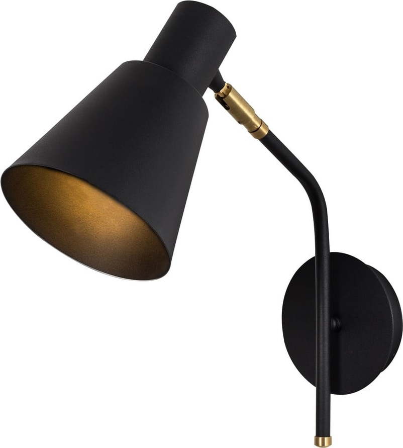 Nástěnné svítidlo v černé a zlaté barvě ø 15 cm Sivani – Opviq lights Opviq lights