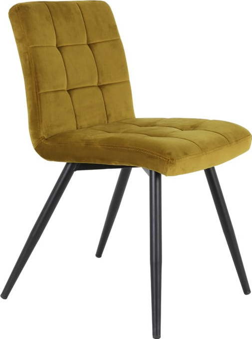 Okrově žlutá sametová jídelní židle Olive – Light & Living Light & Living