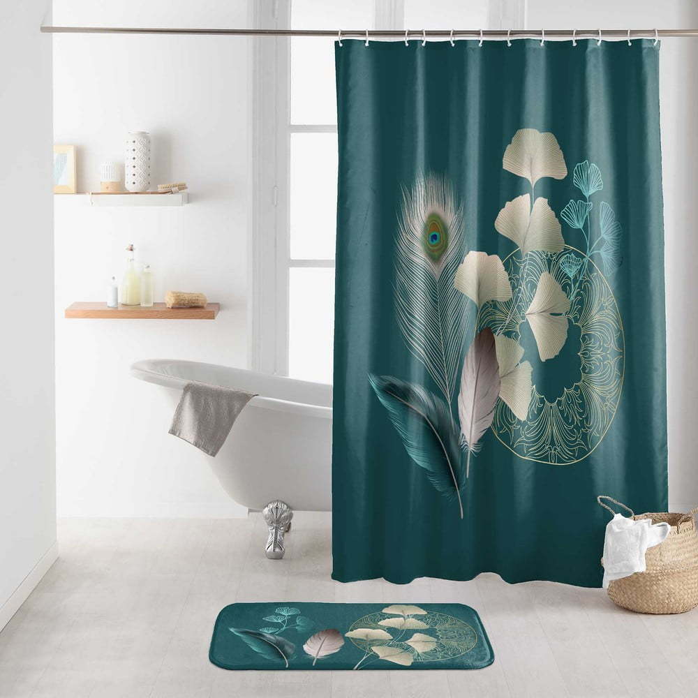Sprchový závěs 180x200 cm Ginkoblue – douceur d'intérieur Douceur d intérieur