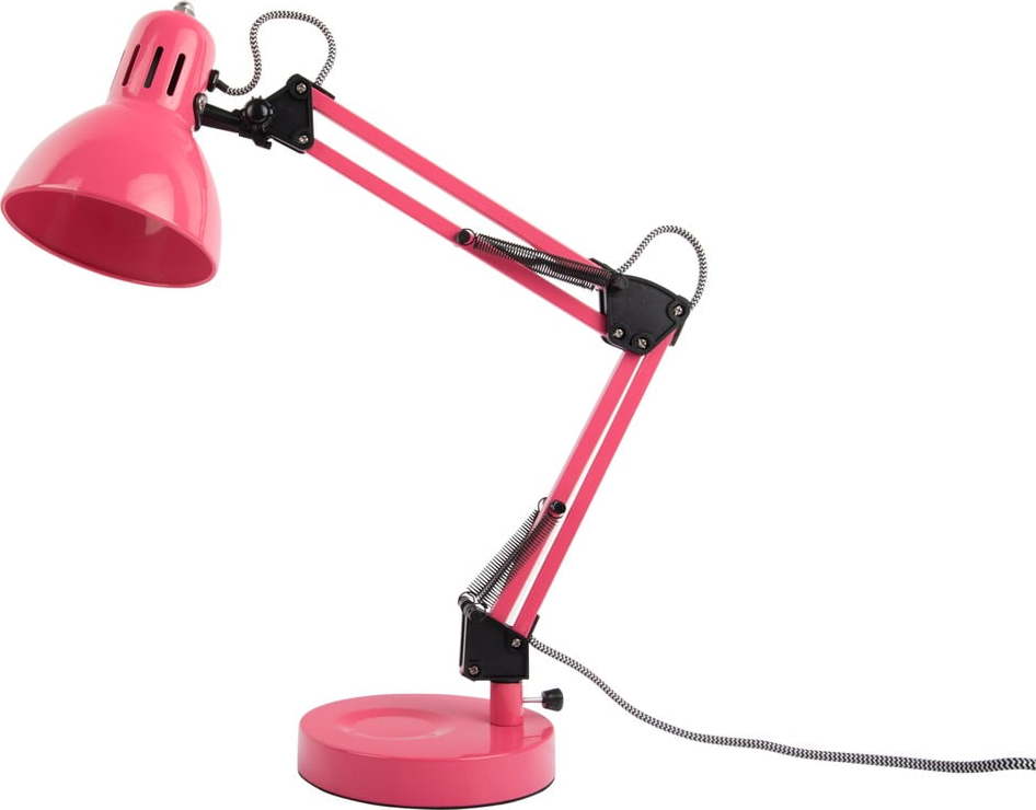 Světle růžová stolní lampa s kovovým stínidlem (výška 52 cm) Funky Hobby – Leitmotiv Leitmotiv