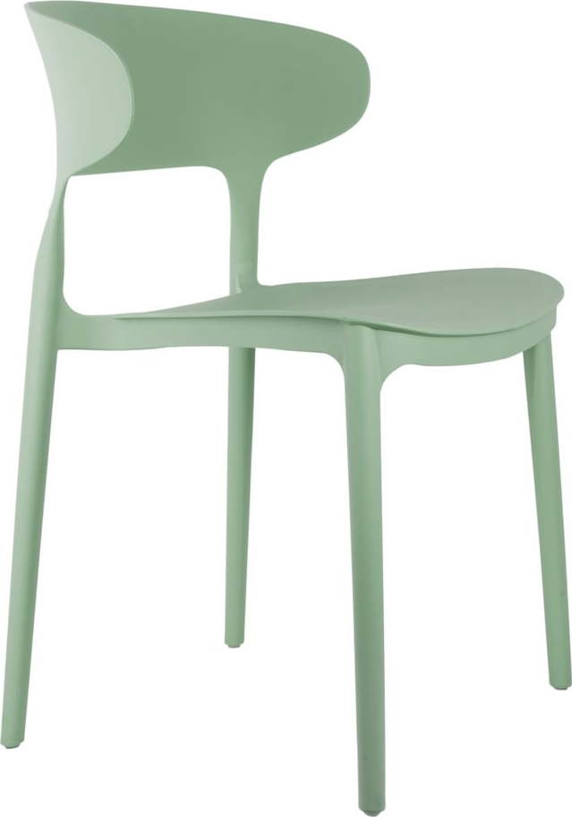 Světle zelené plastové jídelní židle v sadě 4 ks Fain – Leitmotiv Leitmotiv