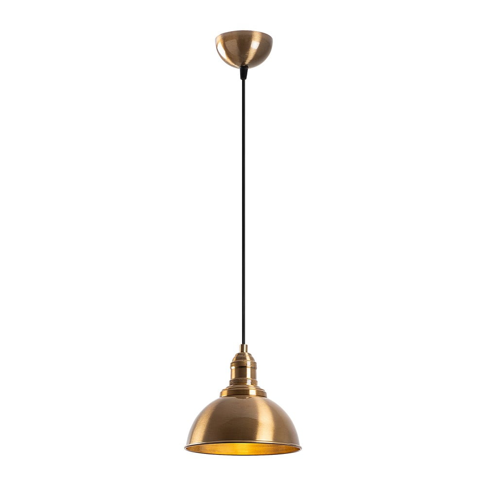 Závěsné svítidlo v bronzové barvě s kovovým stínidlem ø 21 cm Varzan – Opviq lights Opviq lights